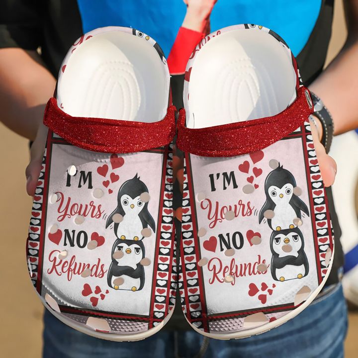 Penguin I'm Yours No Refunds Crocs Clog Shoes 3 Penguin I’m Yours No Refunds Crocs Clog Shoes