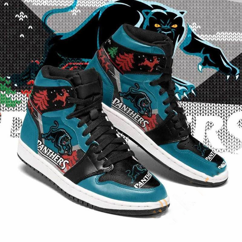 Penrith Panthers Nrl Football Christmas Custom Air Jordan Shoes 10 Penrith Panthers Nrl Football Christmas Custom Air Jordan Shoes