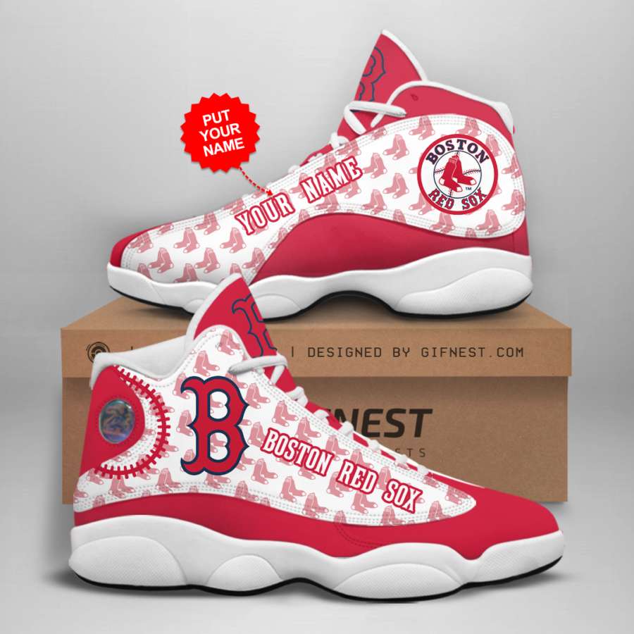 Personalized Boston Red Sox Custom Air Jordan Shoes