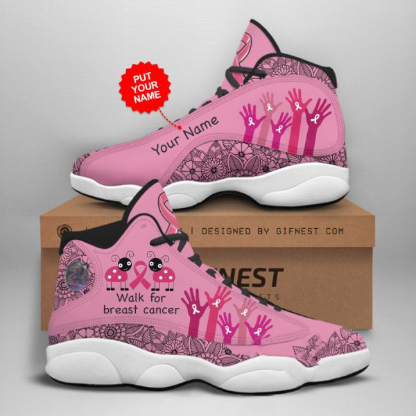 Personalized Breast Cancer Awareness Custom Air Jordan Shoes