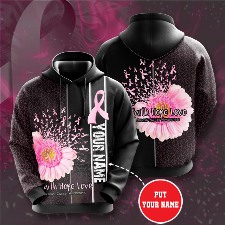 Personalized Breast Cancer Awareness Custom Hoodie 3D 4 Personalized Breast Cancer Awareness Custom Hoodie 3D