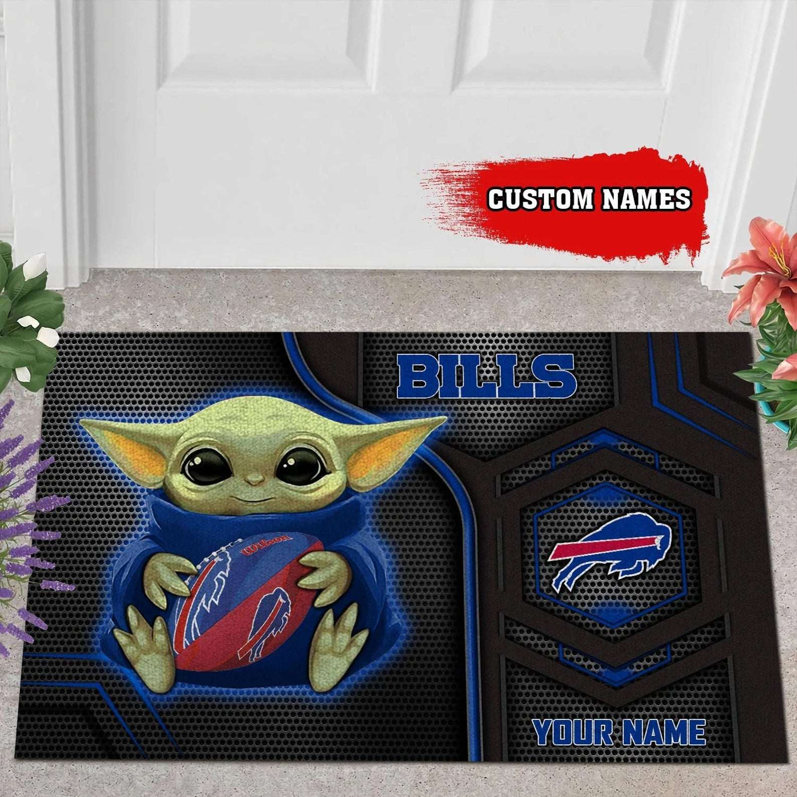Personalized Buffalo Bills Doormat 3 Personalized Buffalo Bills Doormat