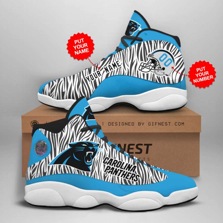 Personalized Carolina Panthers Custom Air Jordan Shoes 4 Personalized Carolina Panthers Custom Air Jordan Shoes