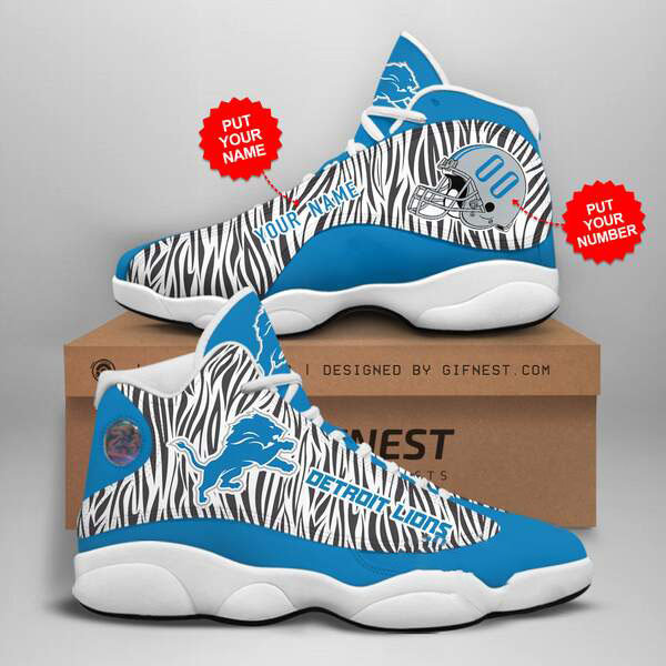 Personalized Detroit Lions Custom Air Jordan Shoes 9 Personalized Detroit Lions Custom Air Jordan Shoes