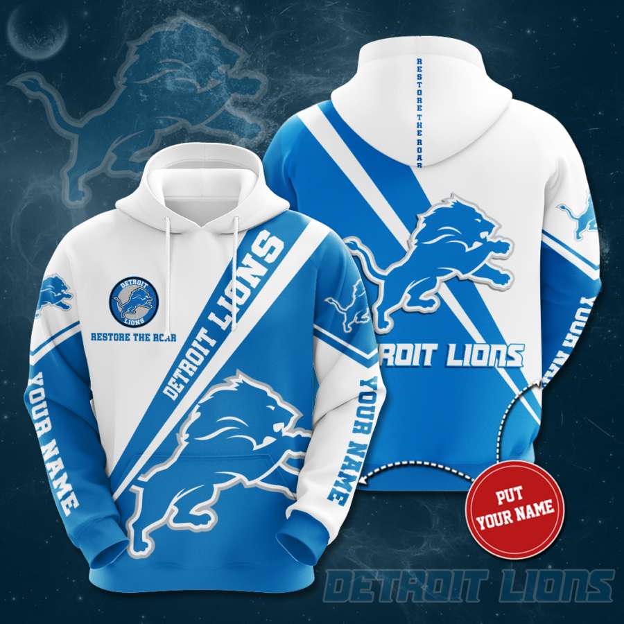 Personalized Detroit Lions Custom Hoodie 3D 2 Personalized Detroit Lions Custom Hoodie 3D