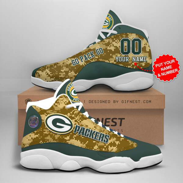 Personalized Green Bay Packers Custom Air Jordan Shoes