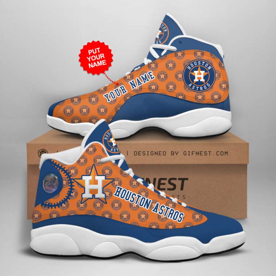 Personalized Houston Astros Custom Air Jordan Shoes 8 Personalized Houston Astros Custom Air Jordan Shoes