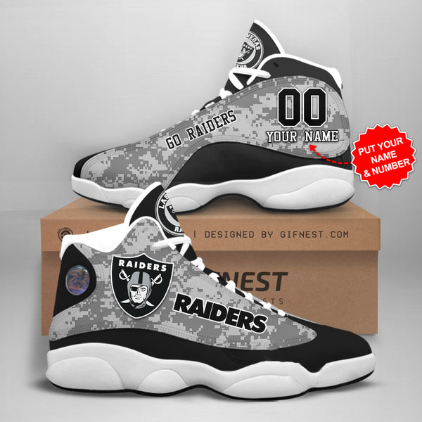 Personalized Las Vegas Raiders Custom Air Jordan Shoes 3 Personalized Las Vegas Raiders Custom Air Jordan Shoes