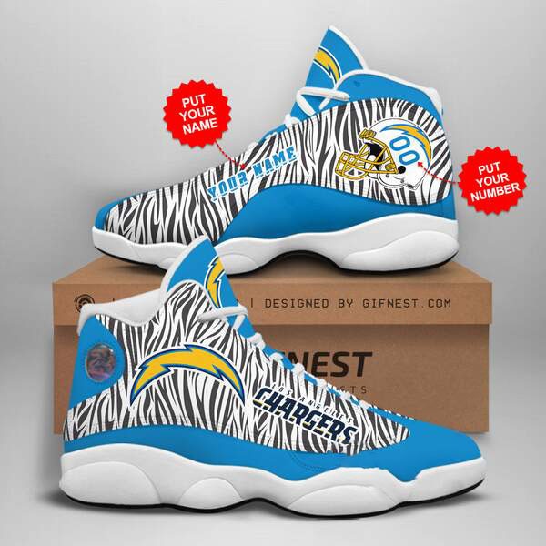 Personalized Los Angeles Chargers Custom Air Jordan Shoes 3 Personalized Los Angeles Chargers Custom Air Jordan Shoes