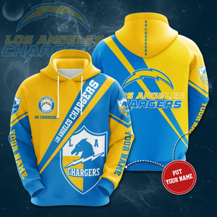 Personalized Los Angeles Chargers Custom Hoodie 3D