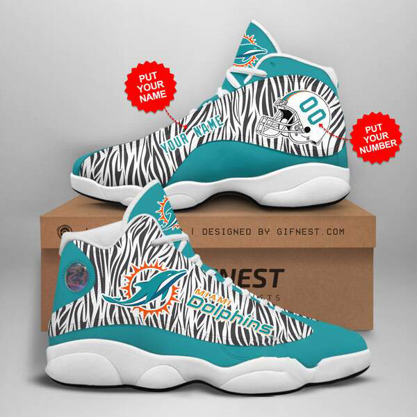 Personalized Miami Dolphins Custom Air Jordan Shoes 4 Personalized Miami Dolphins Custom Air Jordan Shoes