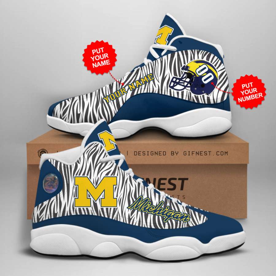 Personalized Michigan Wolverines Custom Air Jordan Shoes 1 Personalized Michigan Wolverines Custom Air Jordan Shoes