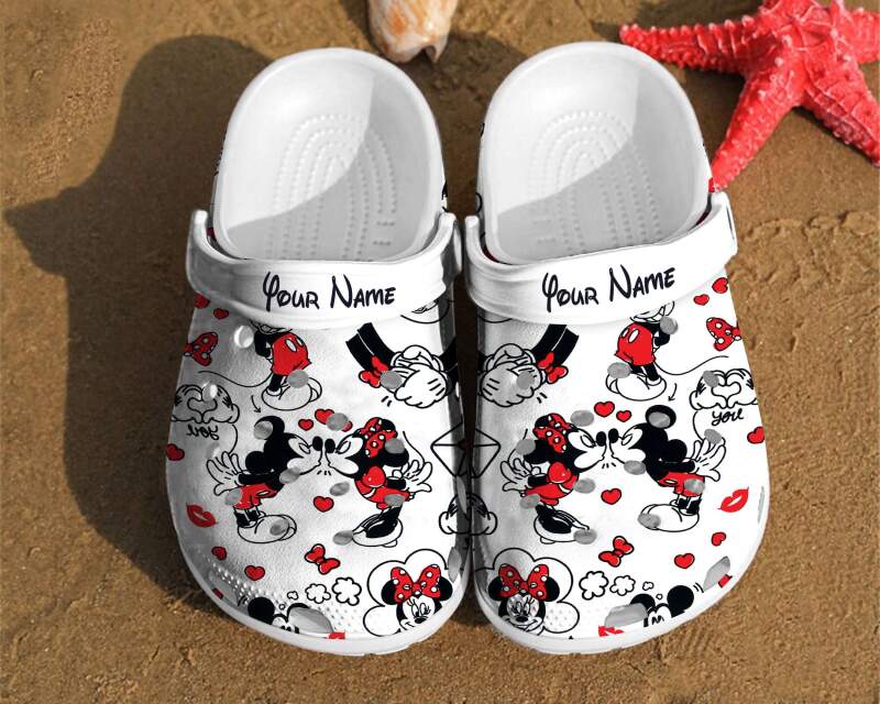 Personalized Mickey And Minnie Kiss Disney Custom Couple Mouse Crocs Clog Shoes 13 Personalized Mickey And Minnie Kiss Disney Custom Couple Mouse Crocs Clog Shoes