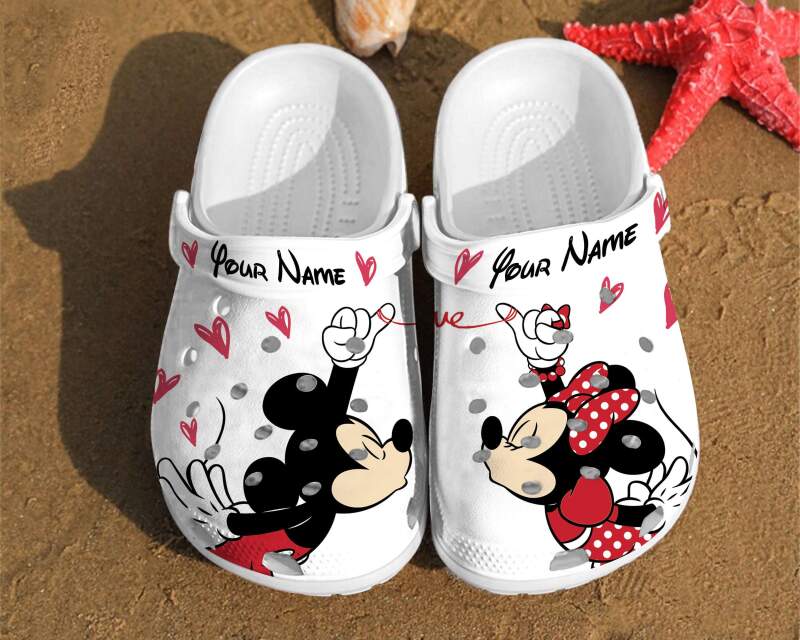 Personalized Mickey Minnie Kiss Disney Pattern Couple Mouse Unique Gifts For Fans Crocs Clog Shoes 10 Personalized Mickey Minnie Kiss Disney Pattern Couple Mouse Unique Gifts For Fans Crocs Clog Shoes