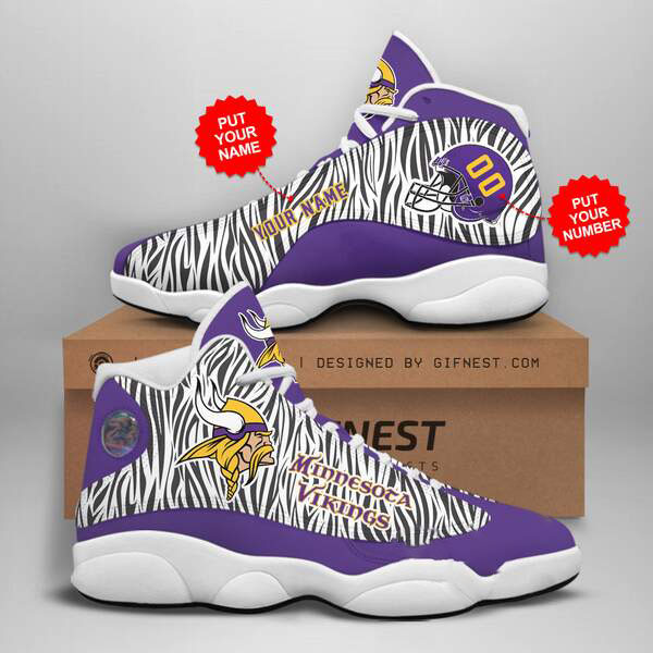 Personalized Minnesota Vikings Custom Air Jordan Shoes 3 Personalized Minnesota Vikings Custom Air Jordan Shoes