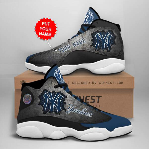 Personalized New York Yankees Custom Air Jordan Shoes 1 Personalized New York Yankees Custom Air Jordan Shoes
