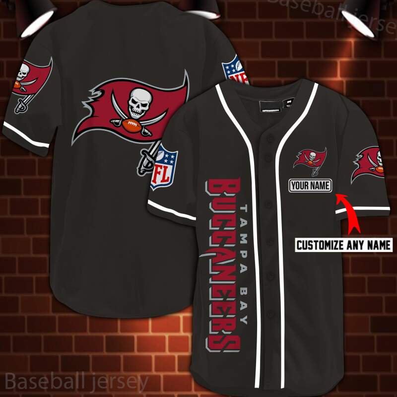 Personalized Nfl Tampa Bay Buccaneers Logo 3d Baseball Jersey 2 Personalized Nfl Tampa Bay Buccaneers Logo 3d Baseball Jersey