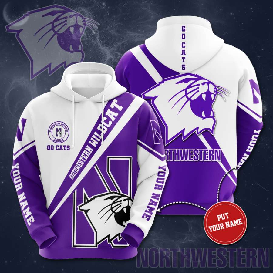 Personalized Northwestern Wildcats Custom Hoodie 3D