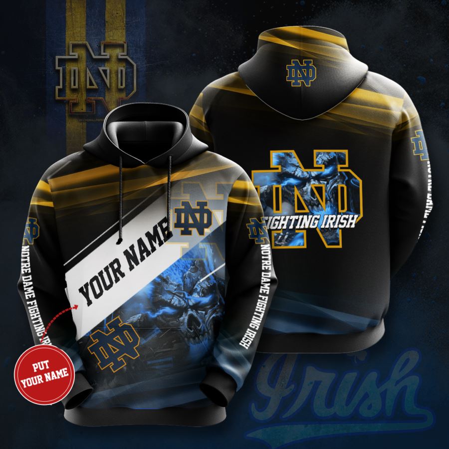 Personalized Notre Dame Fighting Irish Custom Hoodie 3D