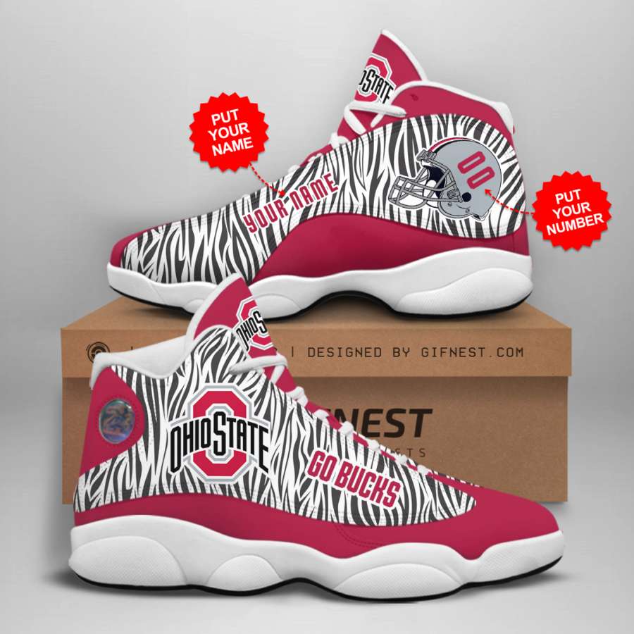 Personalized Ohio State Buckeyes Custom Air Jordan Shoes