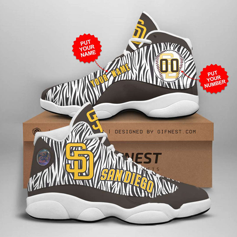 Personalized San Diego Padres Custom Air Jordan Shoes