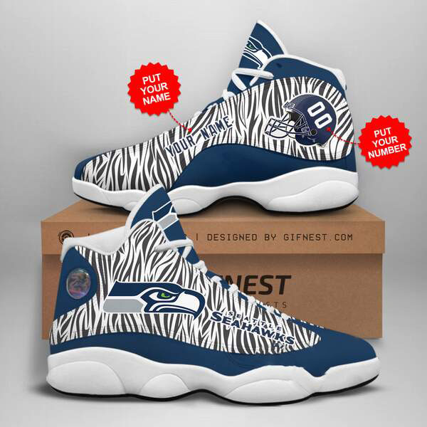 Personalized Seattle Seahawks Custom Air Jordan Shoes 2 Personalized Seattle Seahawks Custom Air Jordan Shoes