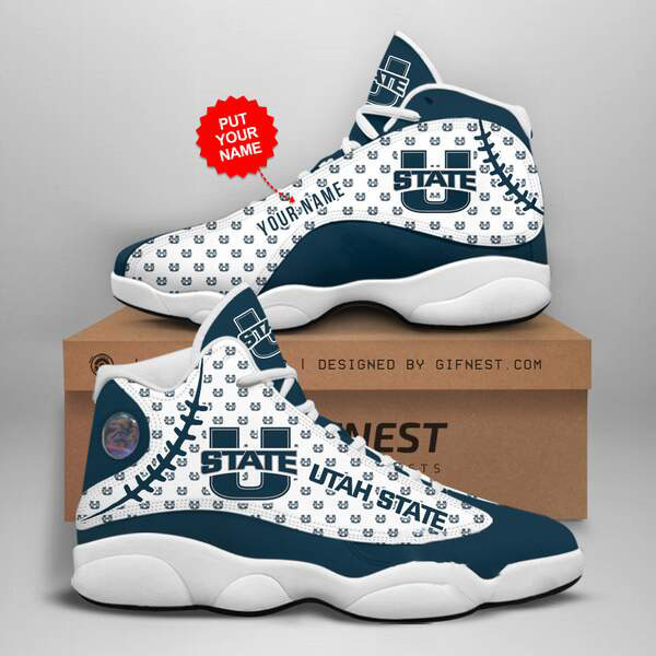 Personalized Utah State Aggies Custom Air Jordan Shoes
