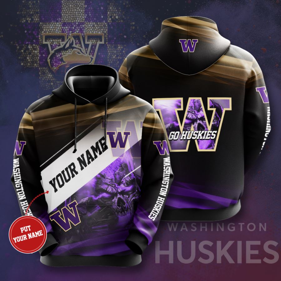 Personalized Washington Huskies Custom Hoodie 3D