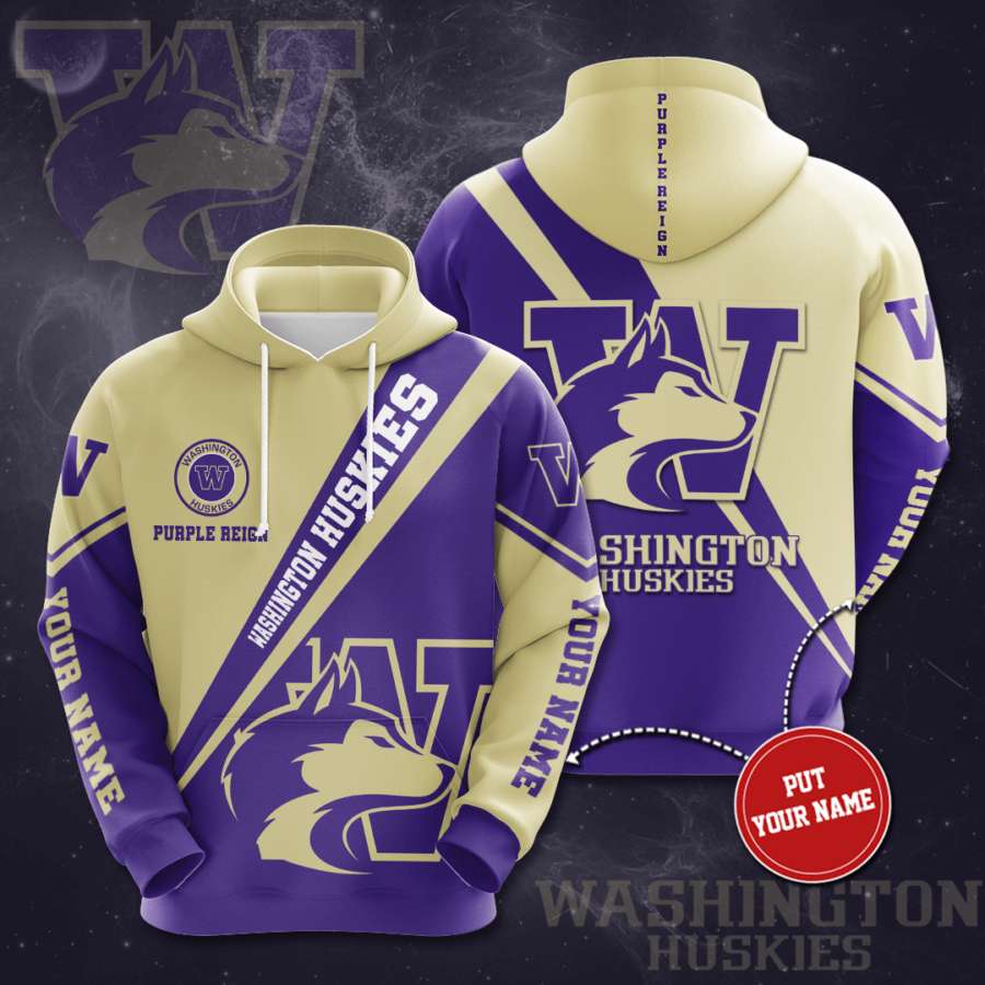 Personalized Washington Huskies Custom Hoodie 3D