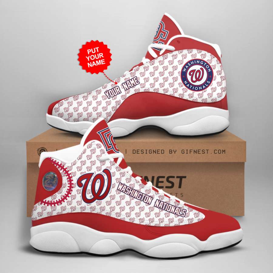 Personalized Washington Nationals Custom Air Jordan Shoes 2 Personalized Washington Nationals Custom Air Jordan Shoes