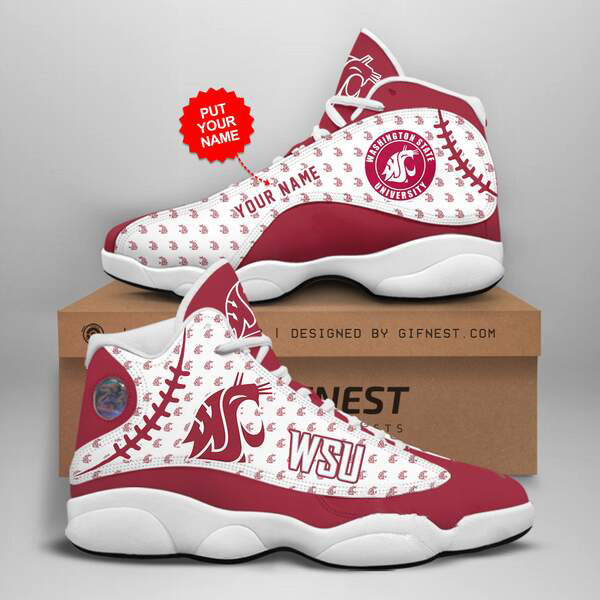 Personalized Washington State Cougars Custom Air Jordan Shoes