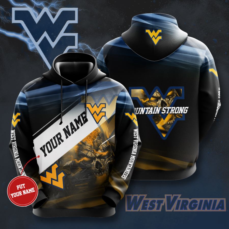Personalized West Virginia Mountaineers Custom Hoodie 3D 1 Personalized West Virginia Mountaineers Custom Hoodie 3D