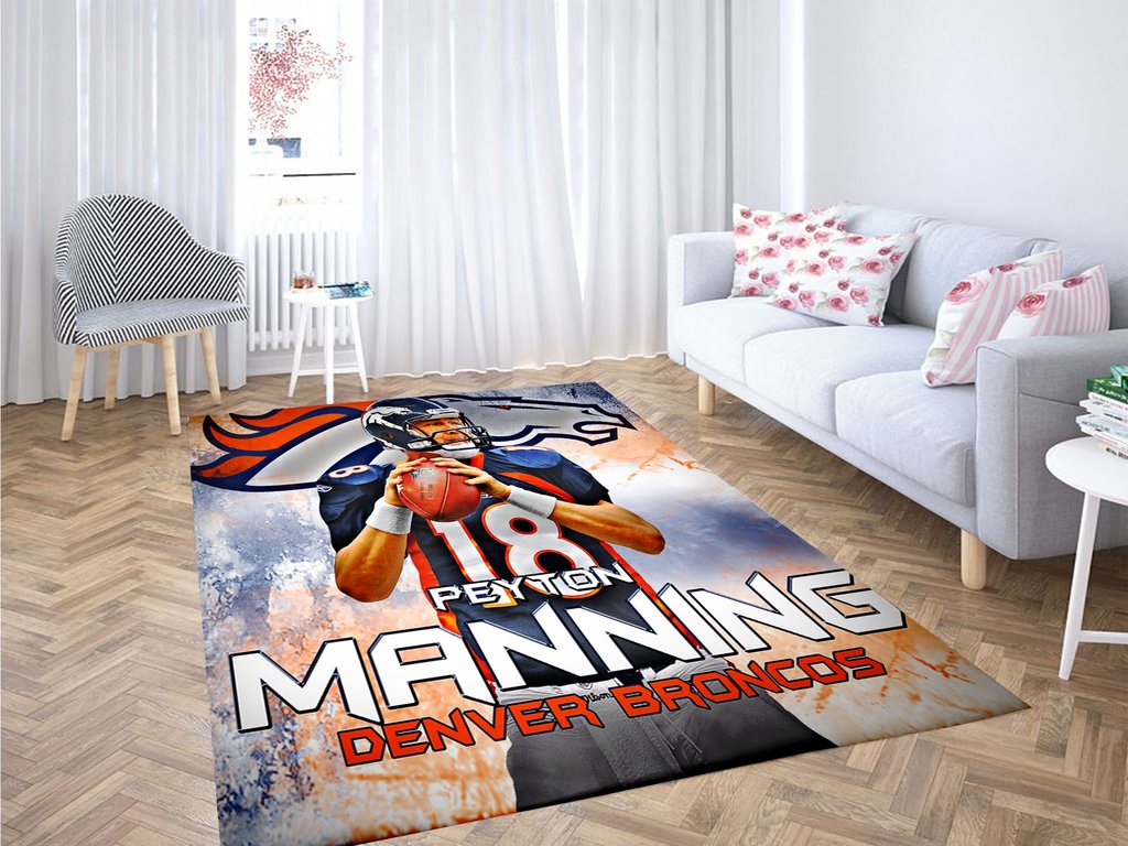 Peyton Manning Broncos Living Room Modern Carpet Rug 1 Peyton Manning Broncos Living Room Modern Carpet Rug
