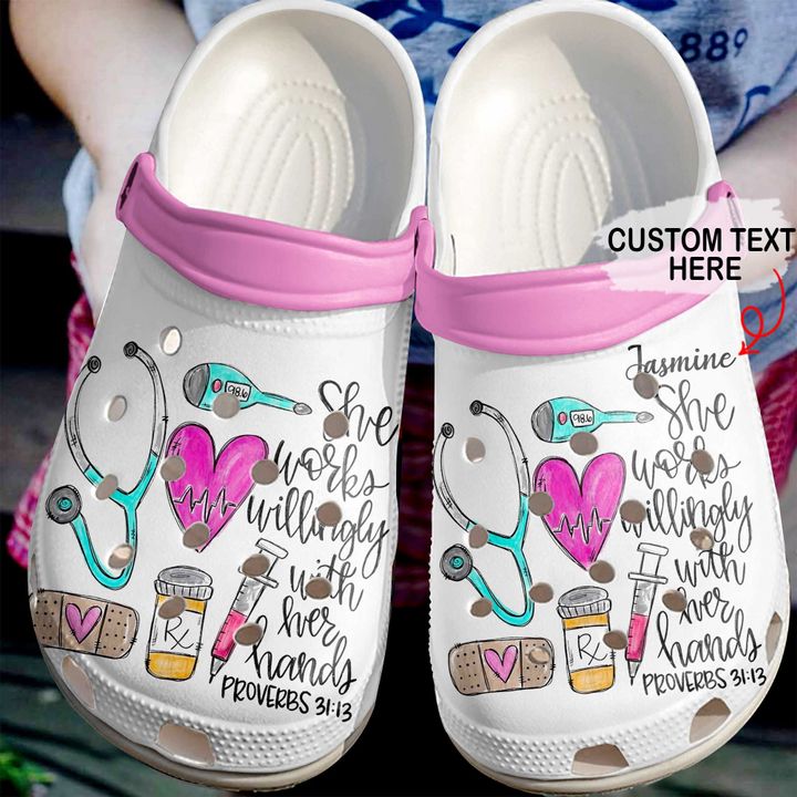 Pharmacy Personalized Peace Love Crocs Clog Shoes