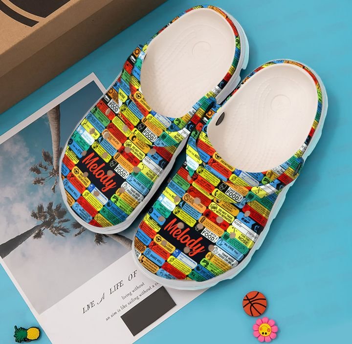 Pharmacy Warning Label Crocs Clog Shoes