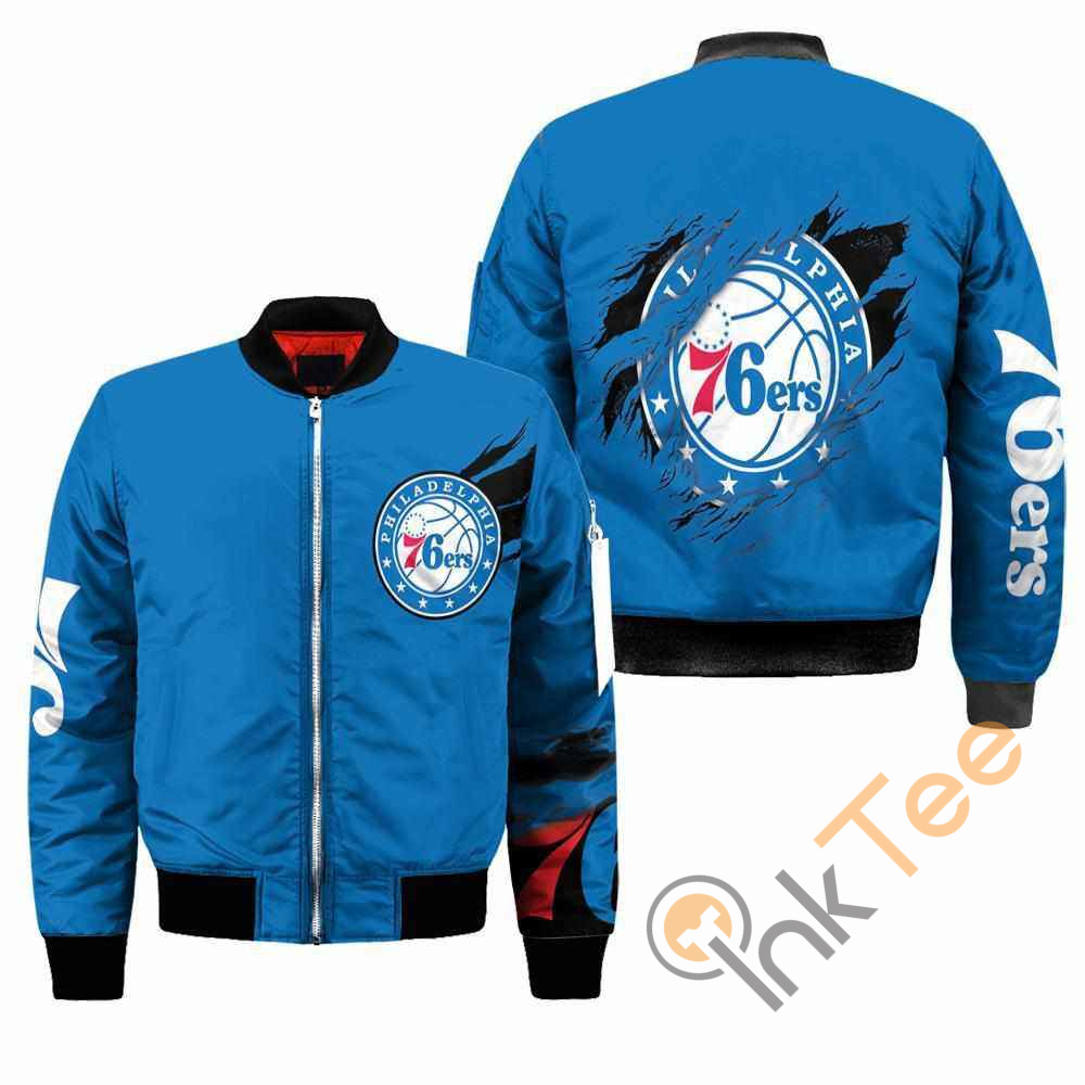 Philadelphia 76ers NBA Apparel Best Christmas Gift For Fans Bomber Jacket
