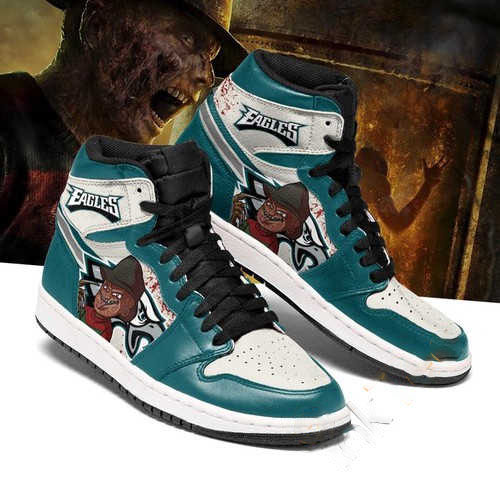 Philadelphia Eagles Horror Custom Air Jordan Shoes 10 Philadelphia Eagles Horror Custom Air Jordan Shoes