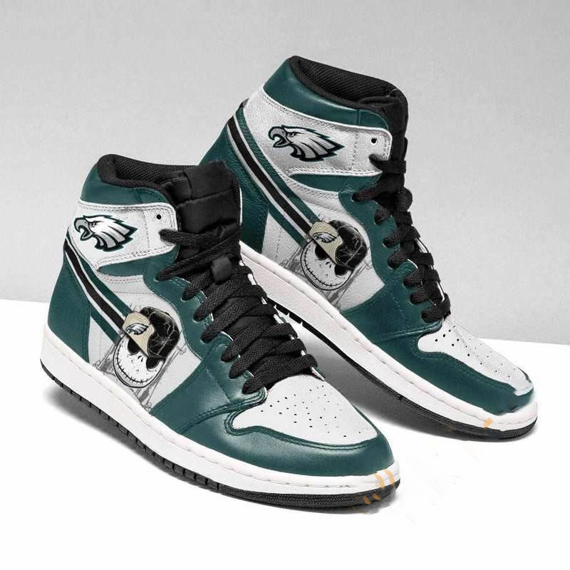 Philadelphia Eagles Nfl Football Jack Skellington Custom Air Jordan Shoes 7 Philadelphia Eagles Nfl Football Jack Skellington Custom Air Jordan Shoes