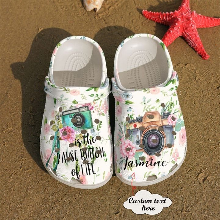 Photograph Personalized The Pause Button Of Life Crocs Clog Shoes 5 Photograph Personalized The Pause Button Of Life Crocs Clog Shoes