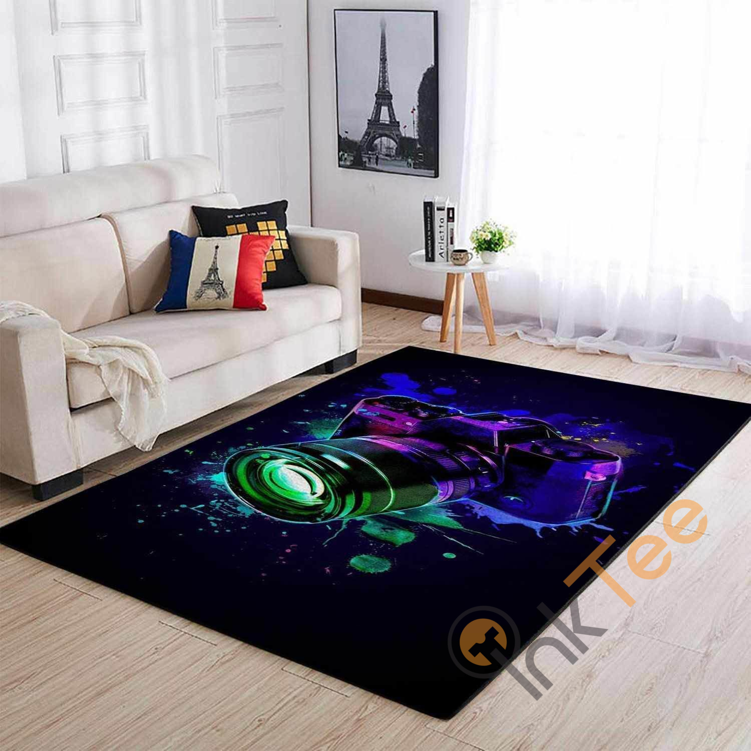 Photography Lover: Camera Artwork Area Rug 1 Photography Lover: Camera Artwork Area Rug