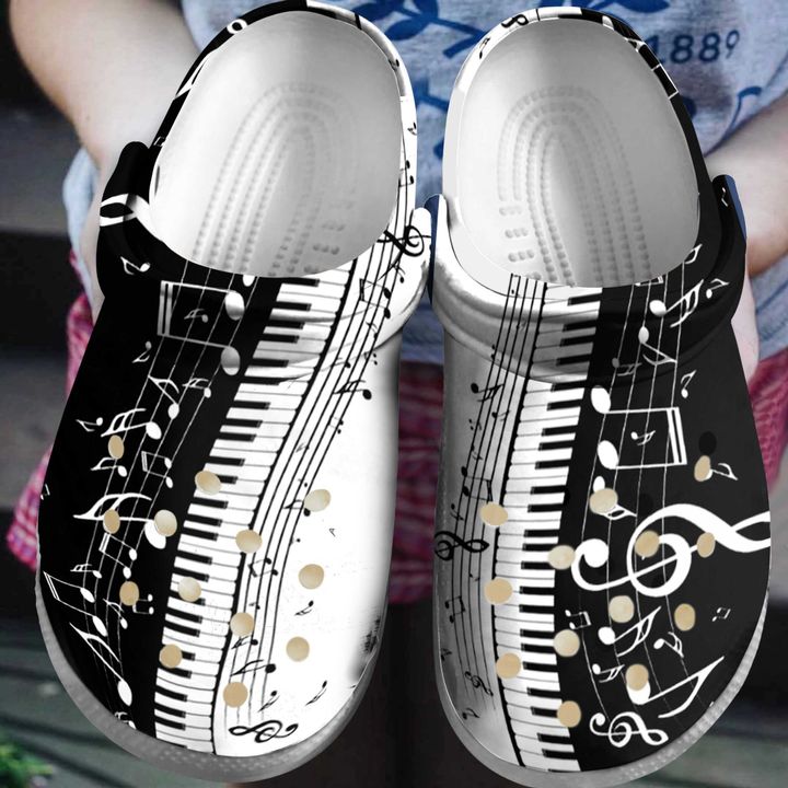 Piano And Music Crocs Clog Shoes