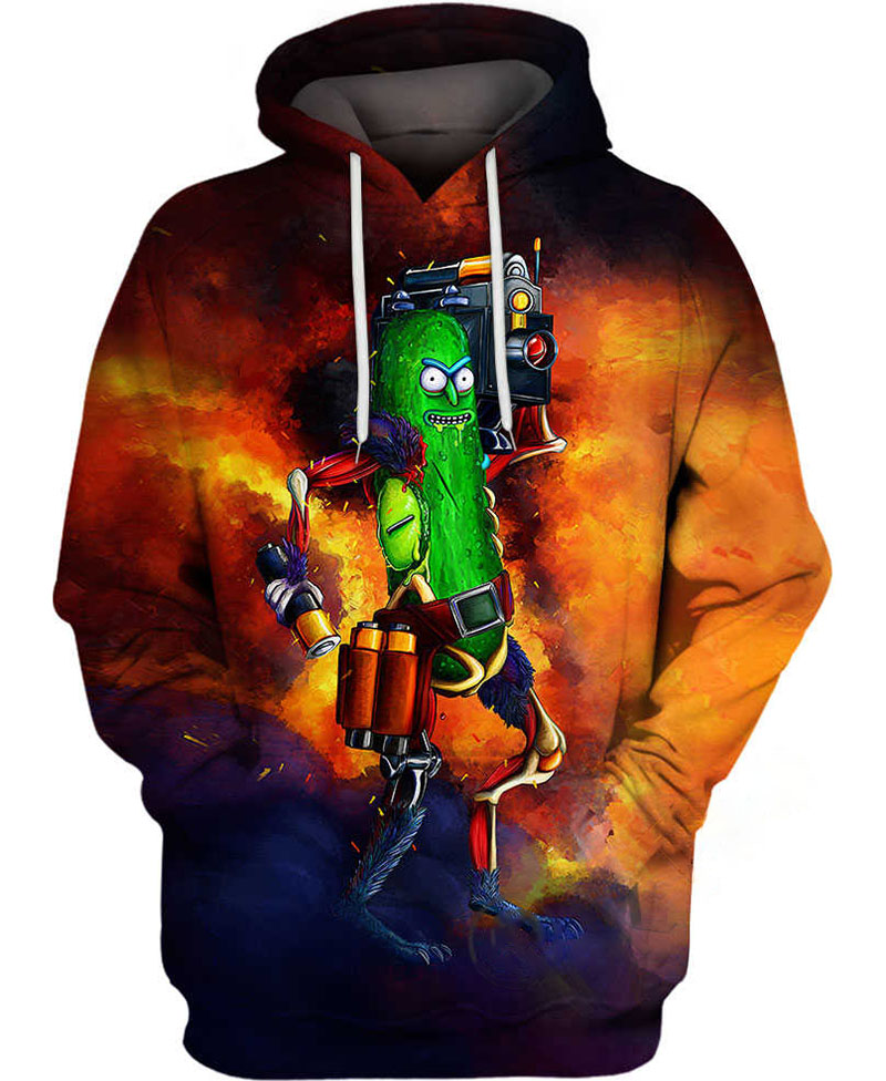 Pickle Rick Hoodie 3D 4 Pickle Rick Hoodie 3D