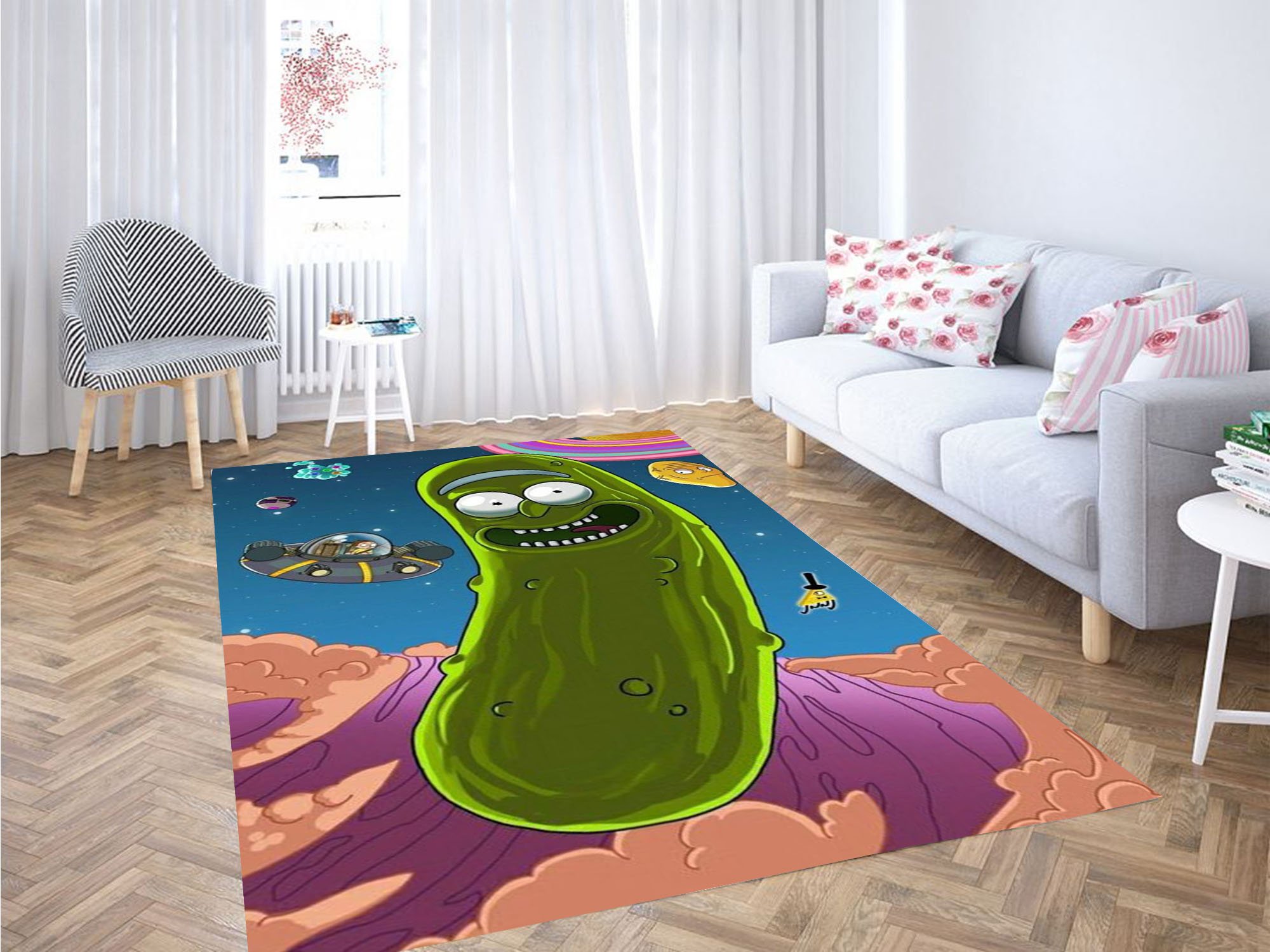 Pickle Rick Wallpaper Carpet Rug 1 Pickle Rick Wallpaper Carpet Rug