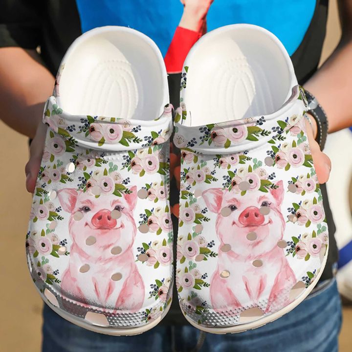 Pig N Flower Crocs Clog Shoes 11 Pig N Flower Crocs Clog Shoes