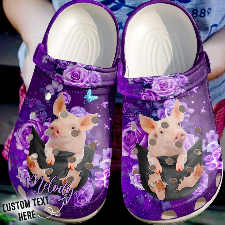 Pig Personalized Pocket Crocs Clog Shoes