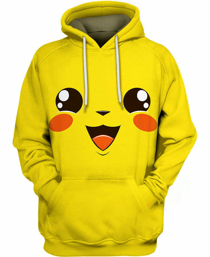 Pikachu Cute Face Hoodie 3D