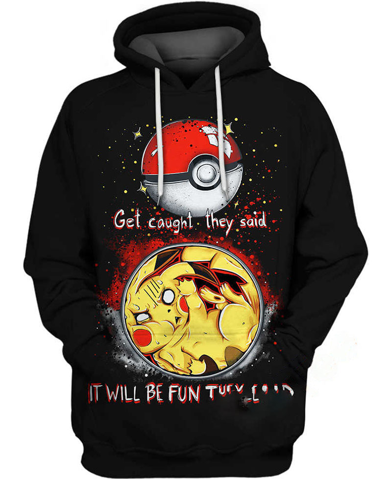 Pikachu In Pokeball Hoodie 3D