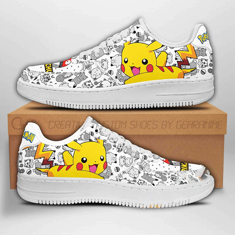 Pikachu Pokemon Nike Air Force Shoes