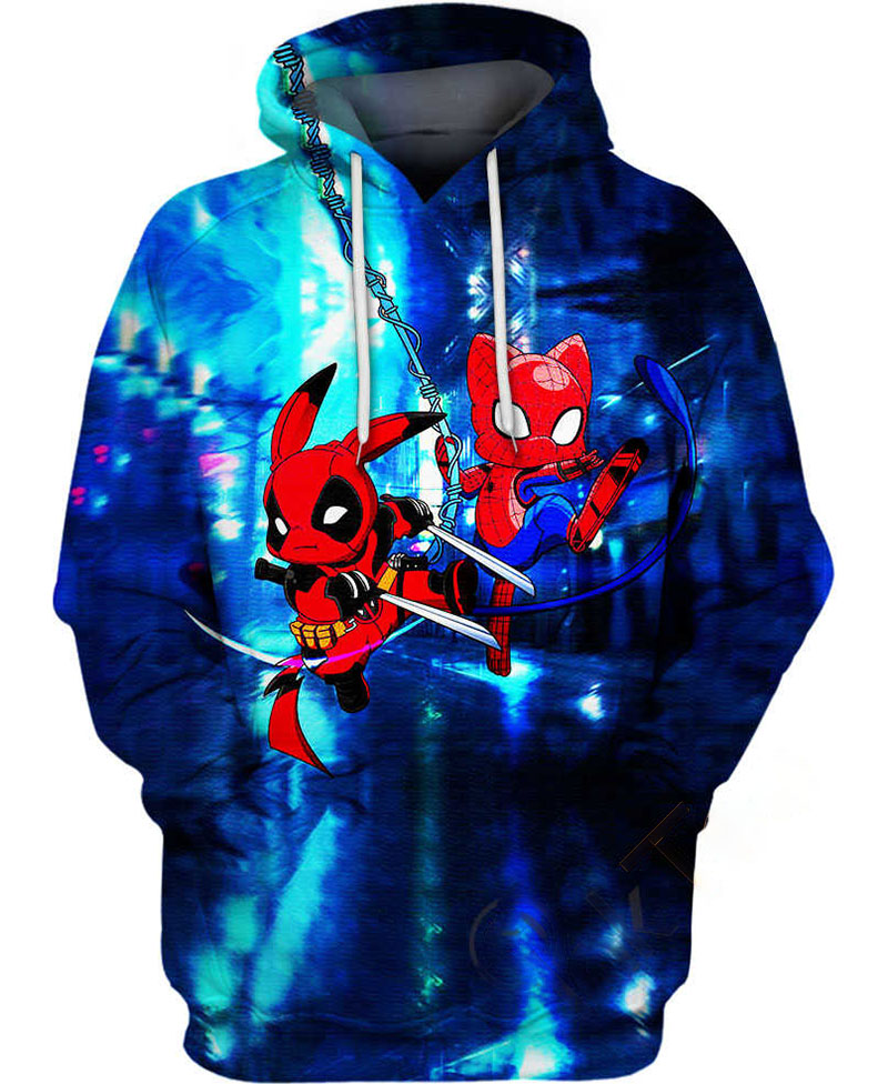 Pikapool And Spidermew Hoodie 3D