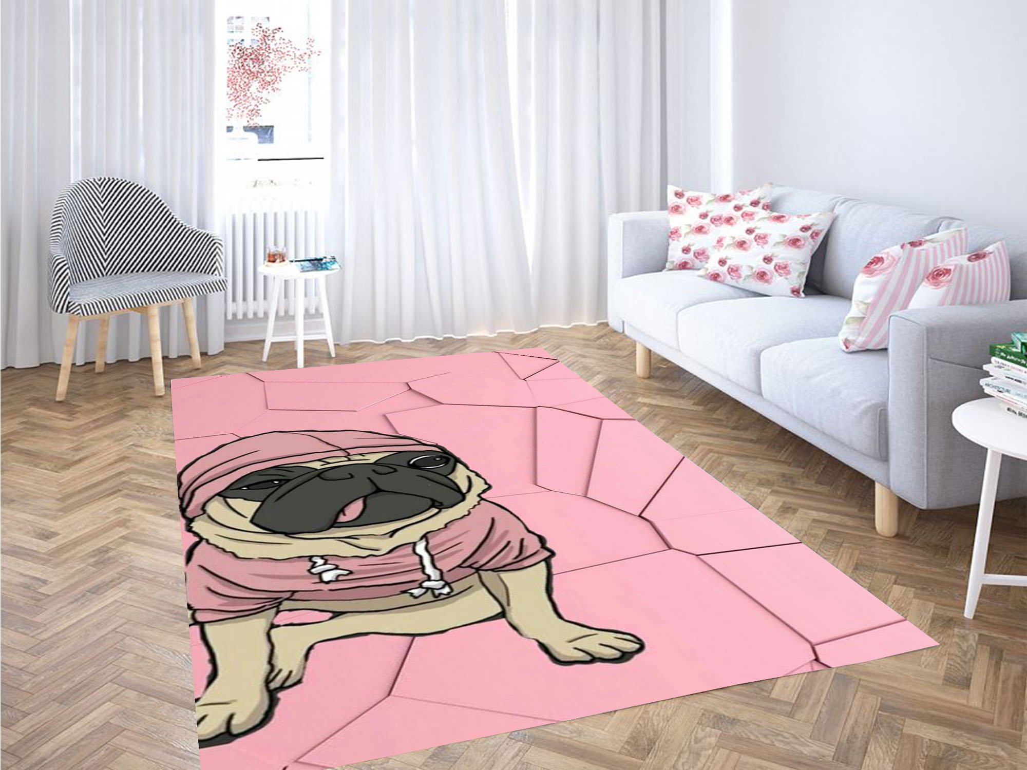 Pink Dogs Carpet Rug 1 Pink Dogs Carpet Rug